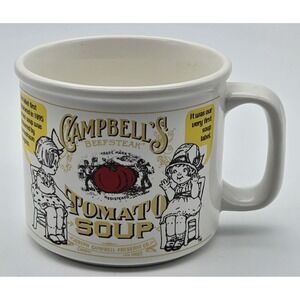 Campbell's Tomato Soup 1999 Ceramic Mug Red White Advertising Coffee Cup Vintage
